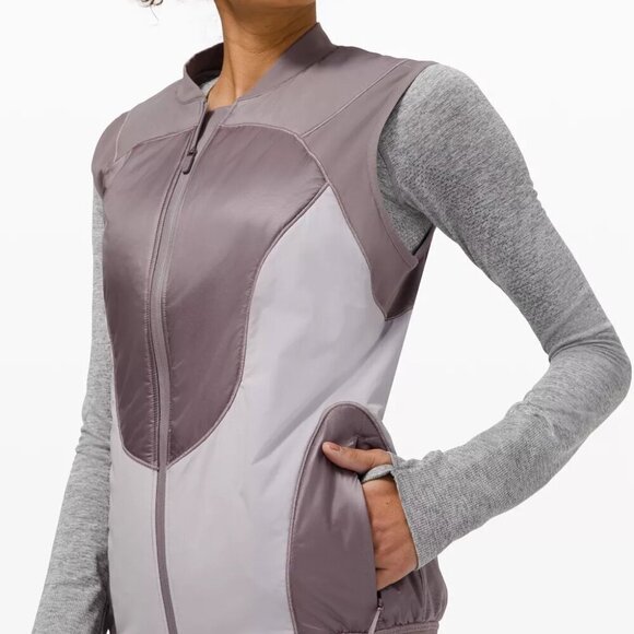 LULULEMON Polar Pace Run Purple Pink Silver Vest‎ Size 4 XS - Picture 4 of 16